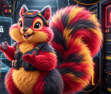 Kitha, Yānqīthā's squirrel guide, waving